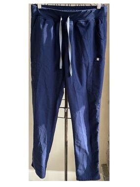 FIGS Technical High-Waisted Scrub Pants Navy Size Medium/Tall